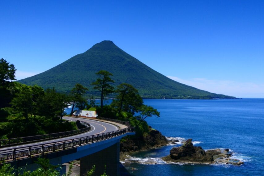 瀬平公園付近から薩摩富士開聞岳を撮る２