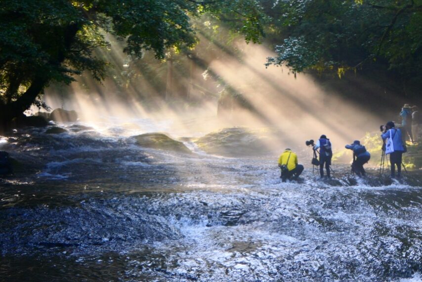 菊池溪谷の光芒-1