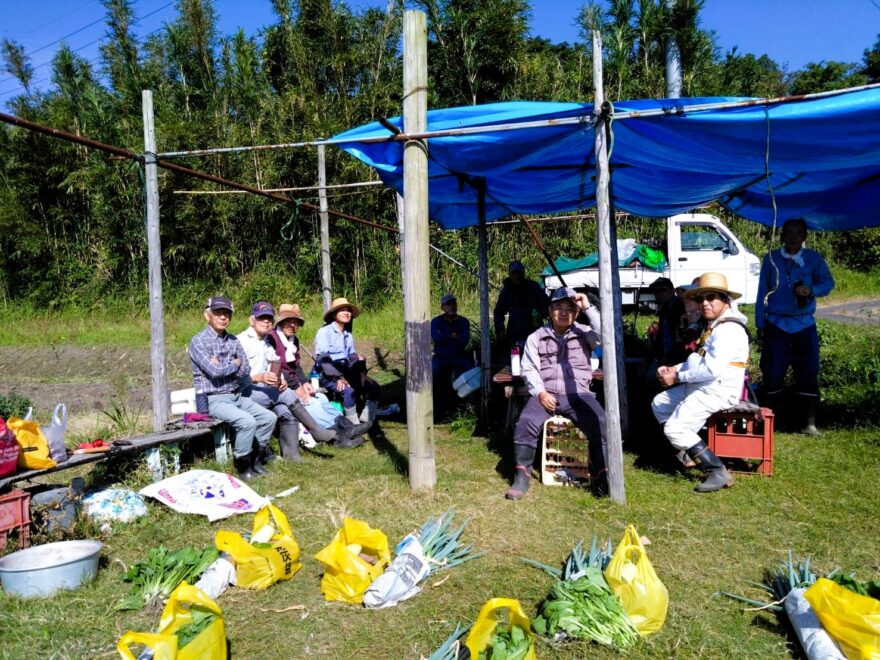 作業を終えて一息