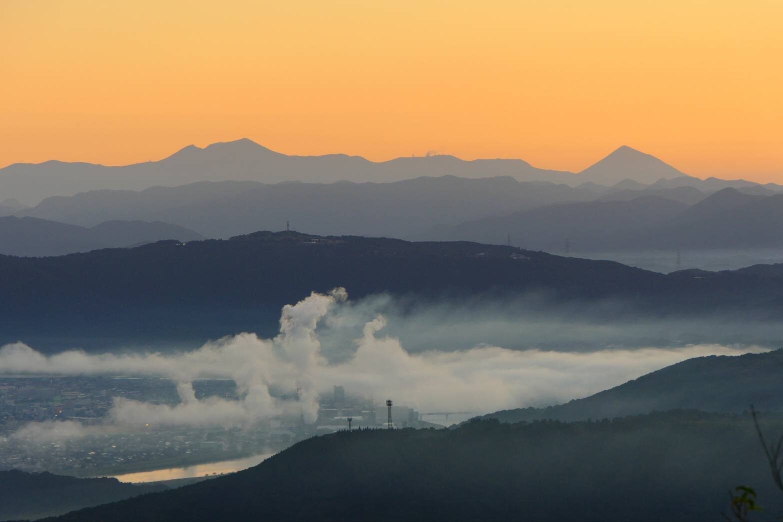 薩摩川内市柳山からのご来光-2