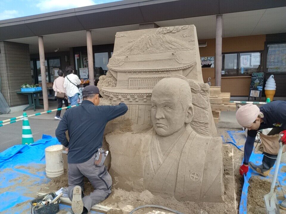 砂像完成まじか